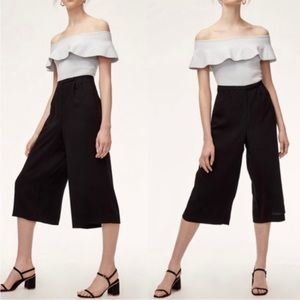 Aritzia Babaton | Black Wide Leg Cullotes